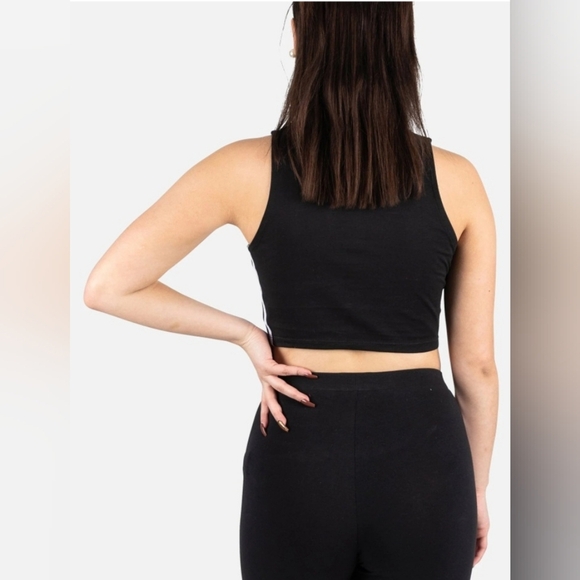 Adidas Crop Tank Top Sleeveless Classic Workout Size Medium - Picture 2 of 9